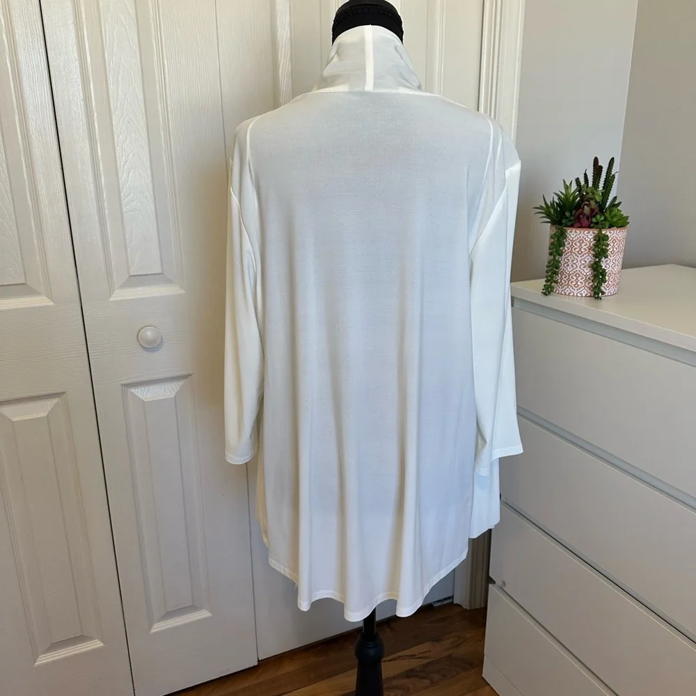 R&M Richards White Women's Jacket Quarter Sleeves Size XL - Picture 2 of 13